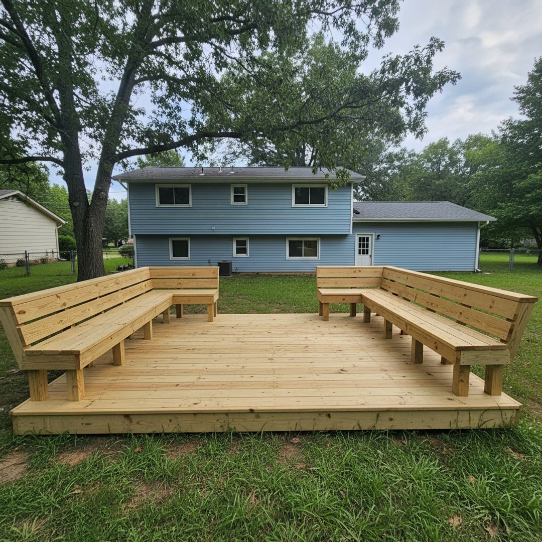 Screened-In Deck Construction completed by Majestic Deck Co in Horn Lake, TN