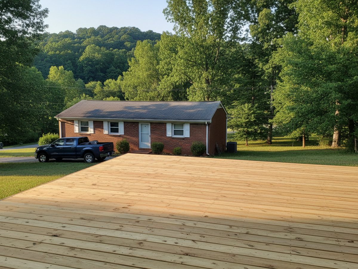Majestic Deck Co crew at work on a home in Memphis, TN